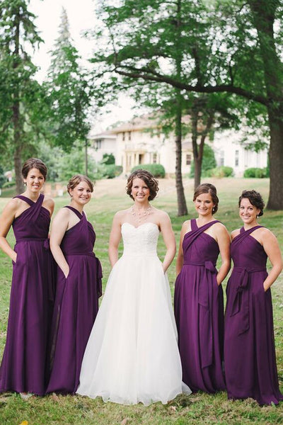 purple dress for wedding reception