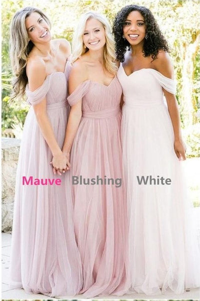 blush mauve bridesmaid dresses