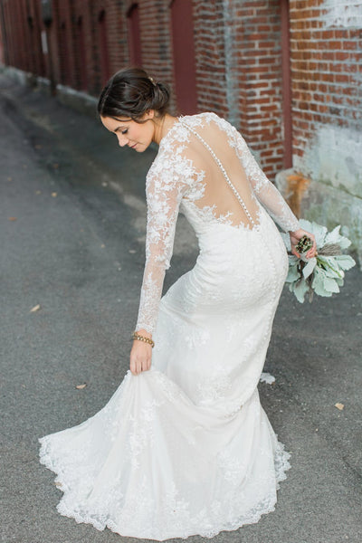 long sleeve bridal