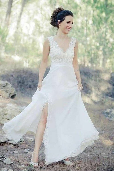 scalloped neckline wedding dress