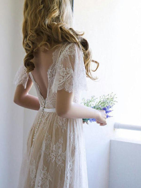 short wedding dress boho