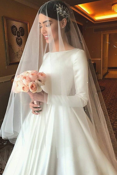 white wedding dress for bride