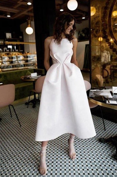 short white dress with pockets