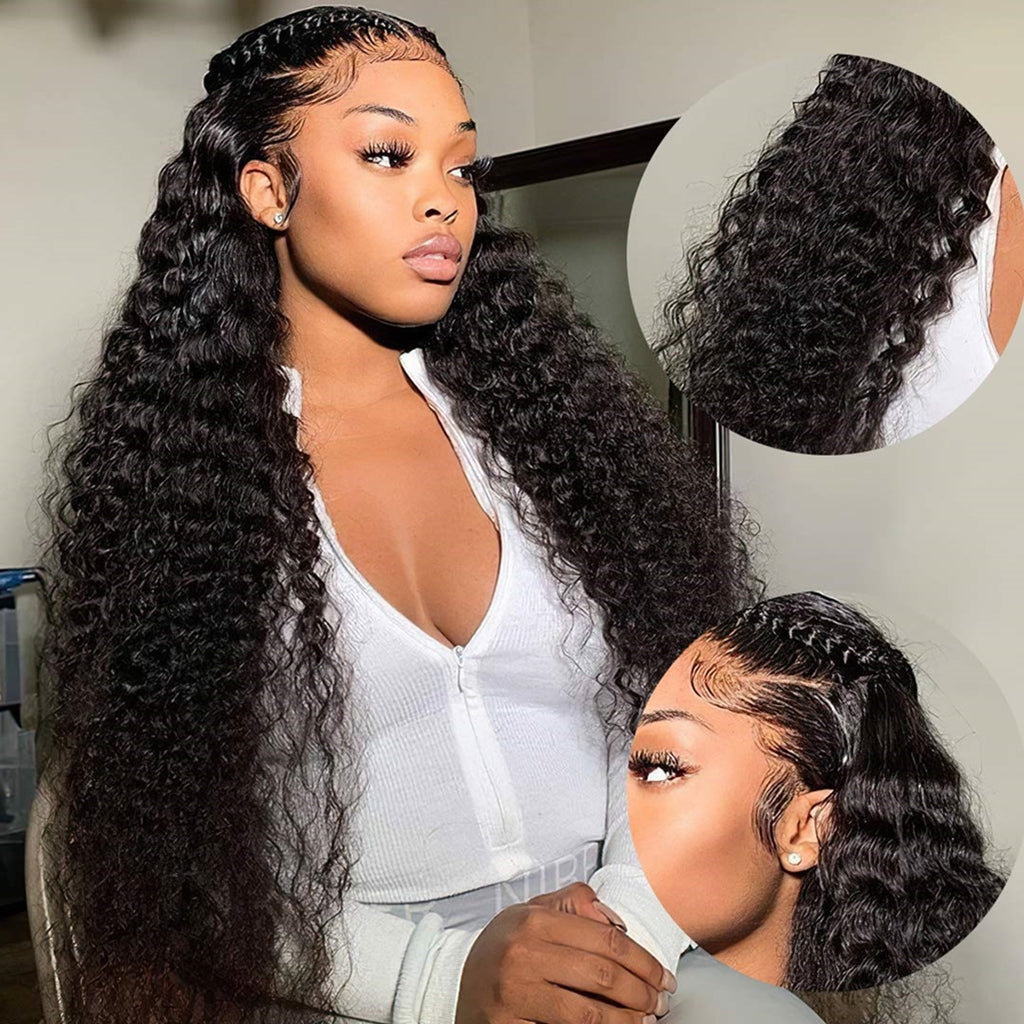 10A Brazilian Deep Wave Virgin Hair Lace Front Wig For Black Woman – Fleeky  Hair