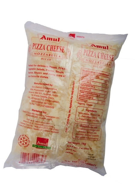 Cheese Mozzarella Dice Amul 1kg Horecacart