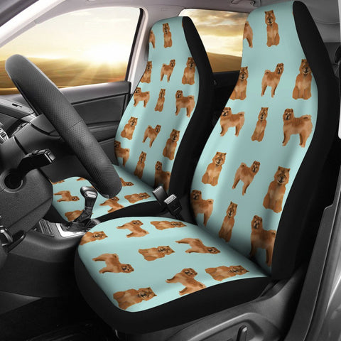 Cute Chow Chow Dog Pattern Print Car Seat Covers-Free Shipping