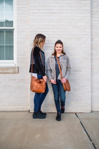 Women using our leather bags