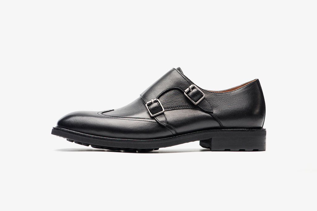 monk strap shoes black