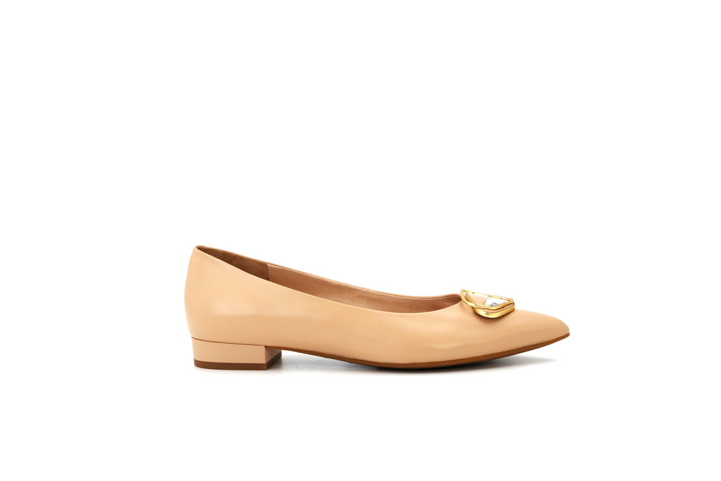 beige shoes low heel