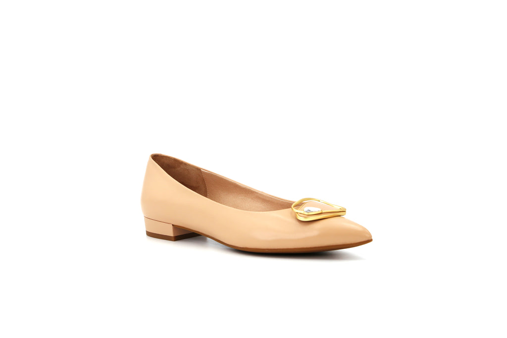 le saunda | Pointed Toe Low Heel Shoes 