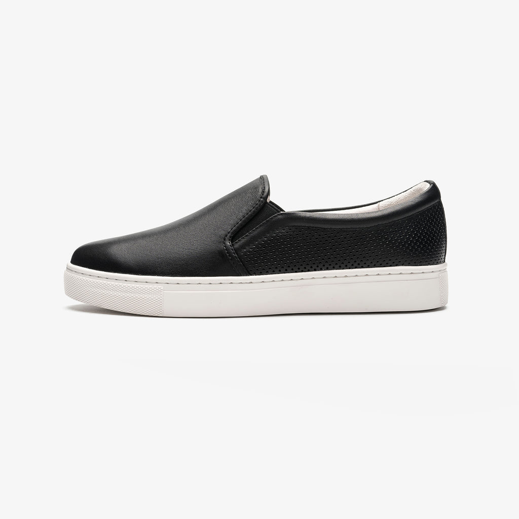 leather slip on plimsolls