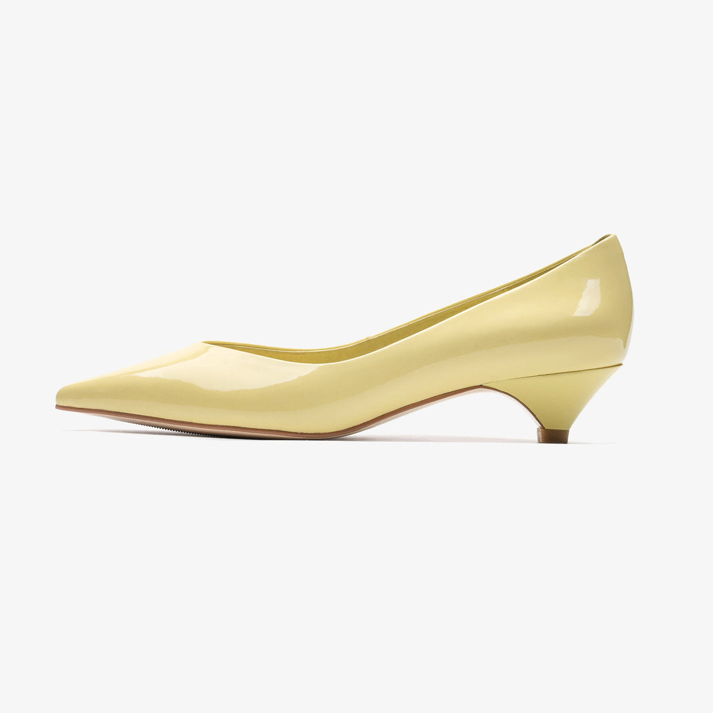 light yellow high heels