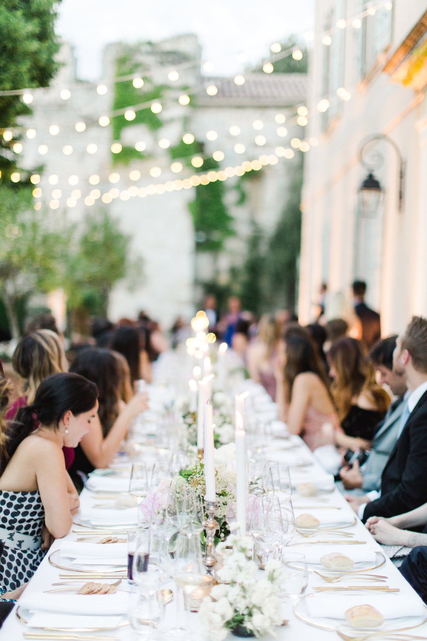 Wedding table, Katie Dean Jewelry romantic destination wedding at a chateau, Provence, France