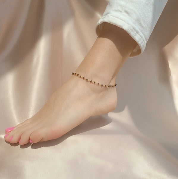 Boho Anklet by Katie Dean Jewelry, dainty and perfect for Summer.