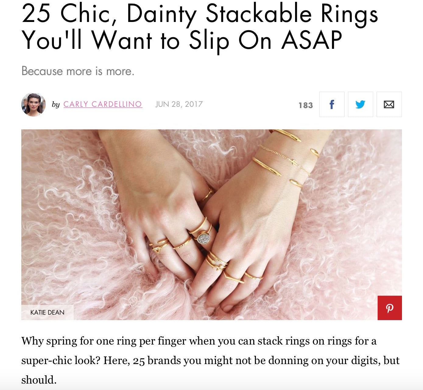 cosmopolitan style beauty best-stackable-rings, Katie Dean Jewelry