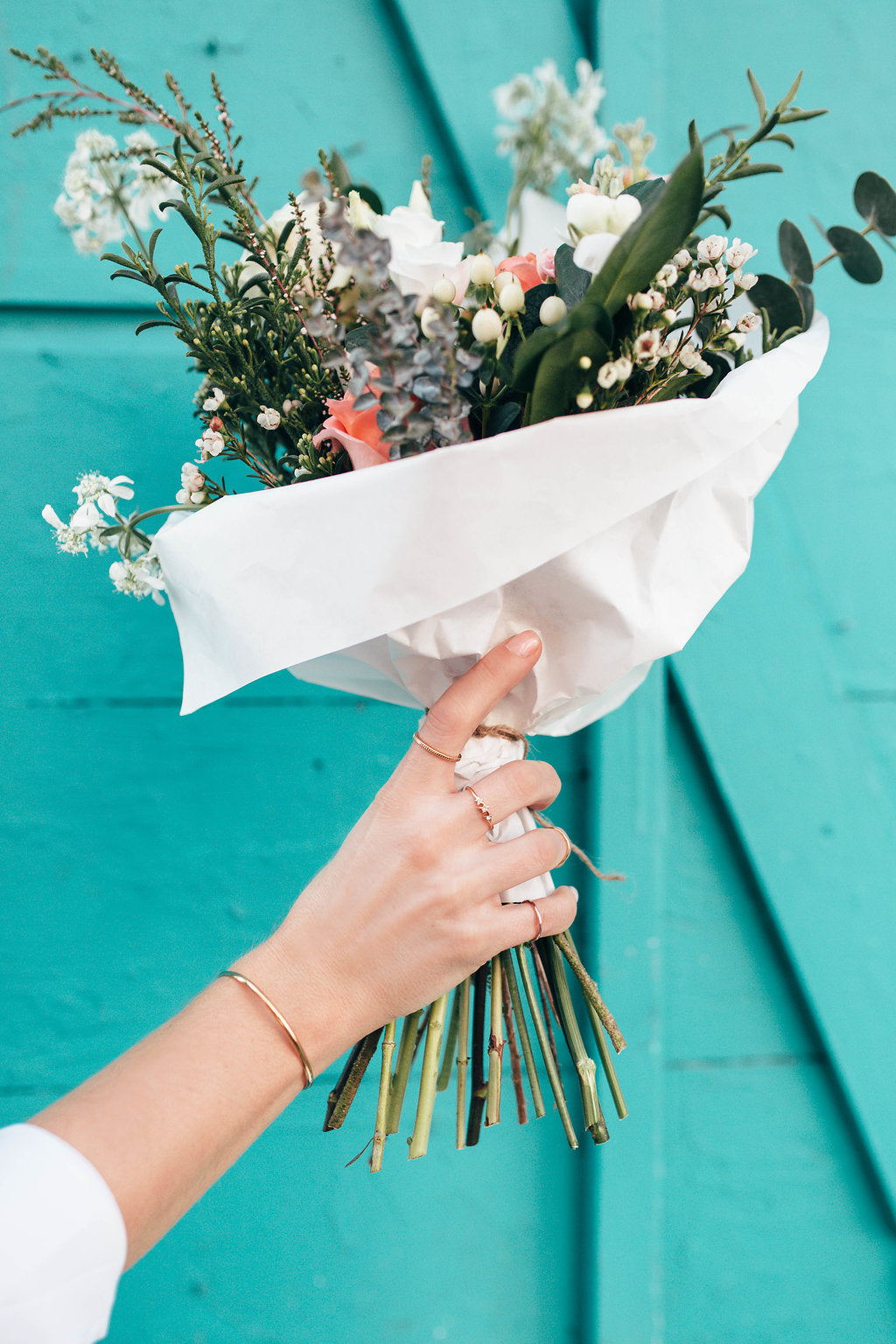 Katie Dean Jewelry, dainty rings, Flower bouquet 