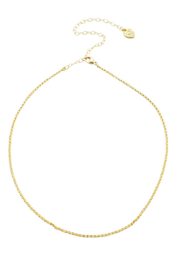 Gold Rolo Choker Necklace, Dainty Jewelry, Katie Dean Jewelry