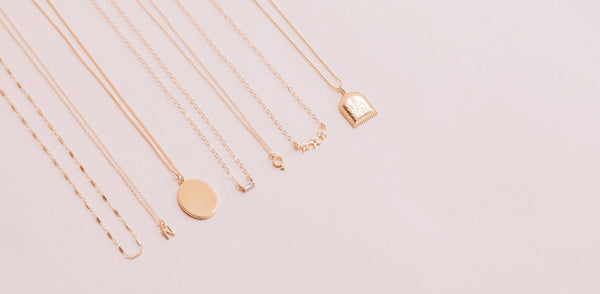 Dainty, minimal necklaces perfect for layering. Handmade in California.