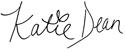Katie Dean's hand written signature