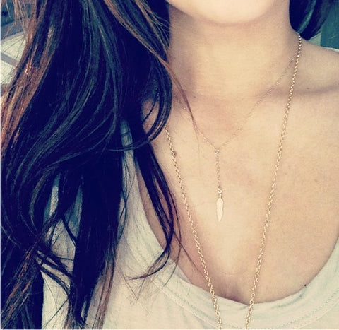 Kylie Jenner in Light as a Feather Necklace