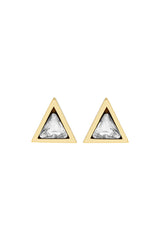 triangle stud earrings, katie dean jewelry
