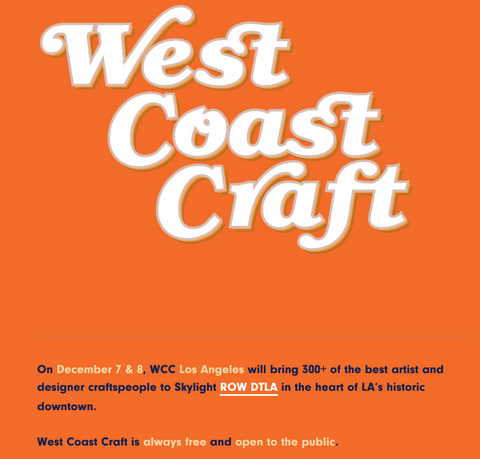 west coast craft holiday 2019 flyer, los angeles show, Katie Dean Jewelry