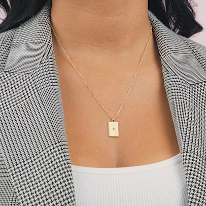 Rectangle Necklace, Katie Dean Jewelry