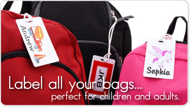 Bag Tags for kids, sports, and luggage