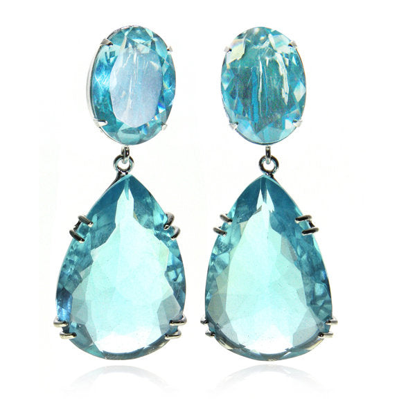 Blue Topaz Pendants on Blue Topaz Drop Earrings  385