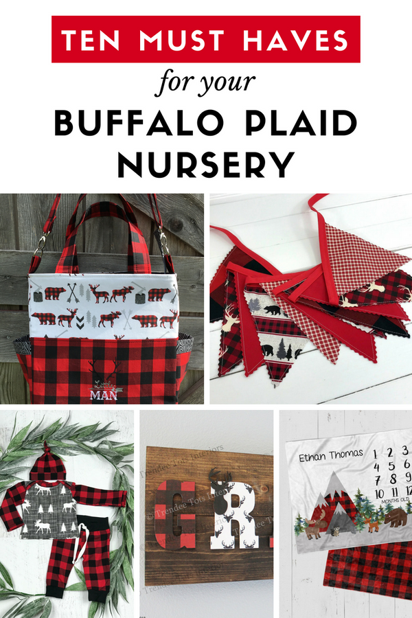 buffalo plaid baby room