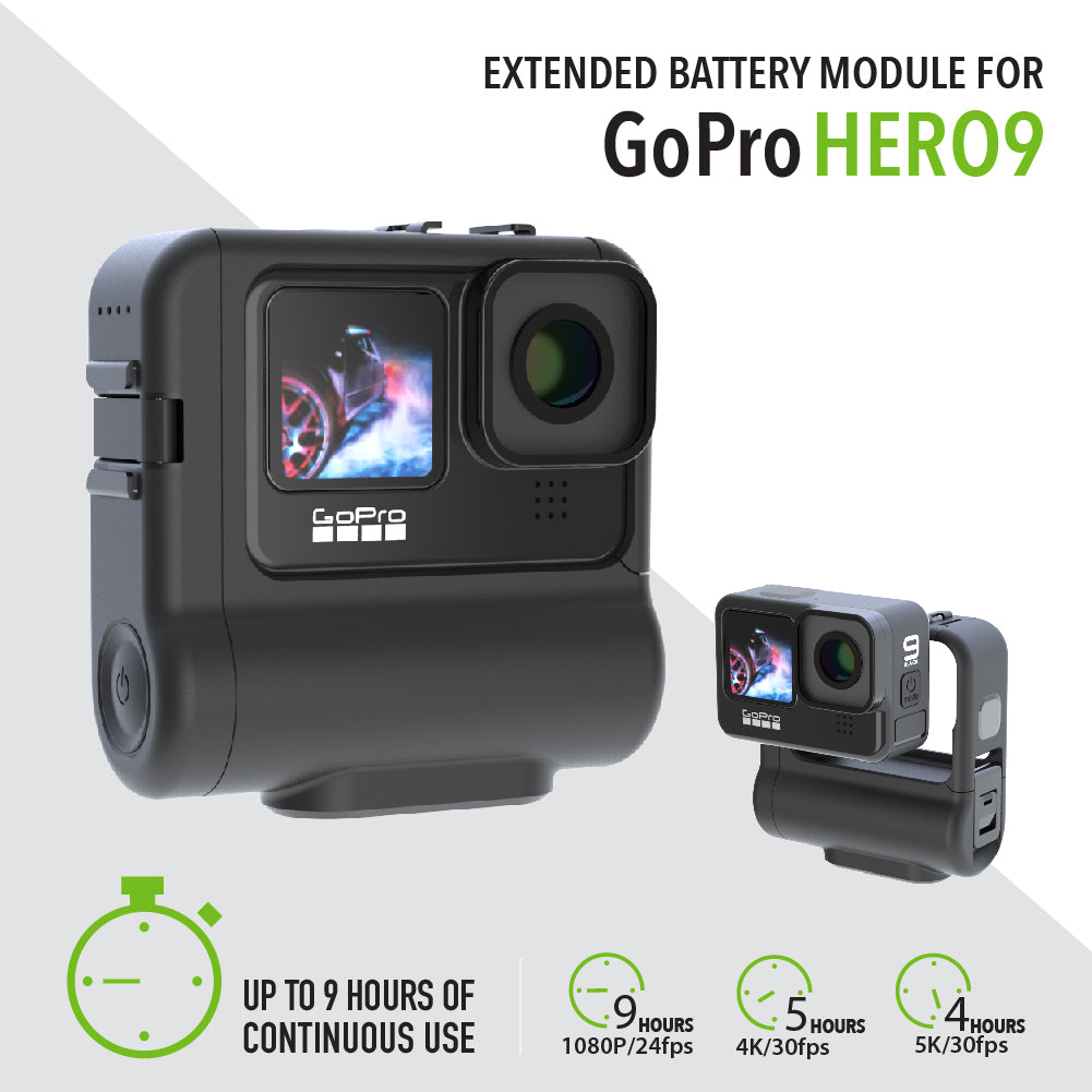 Extended Battery Module For GoPro 11, HERO10 Black & HERO9 Action