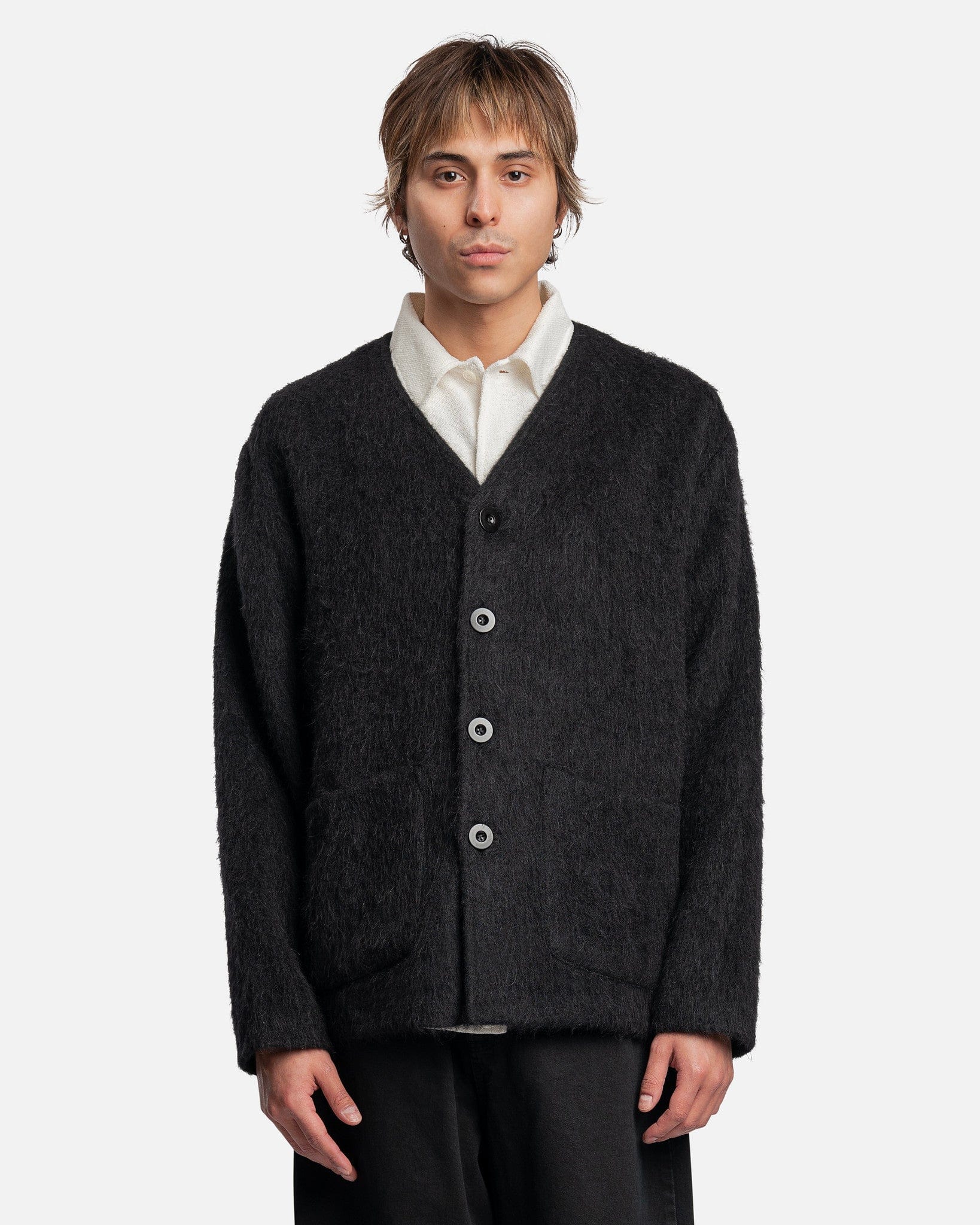 OUR LEGACY black mohair cardigan