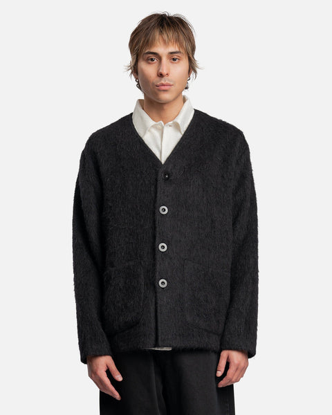 Cardigan in Black Mohair 46