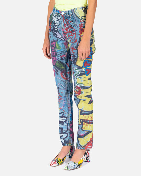 Graffiti Magic Fit Denim in Multi