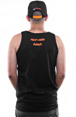 Fully Laced X Adapt :: From SF With Love (Men's Black/Orange Tank)