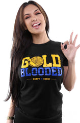 Cukui X Adapt :: Gold Blooded Tribal (Women's Black/Royal Tee)