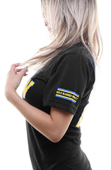 Gold Blooded Royalty :: 11 (Women's Black V-Neck)