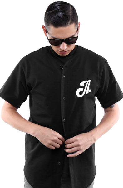 all black baseball jersey