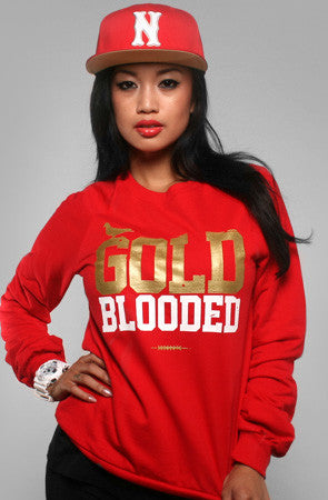red and gold shirt women's