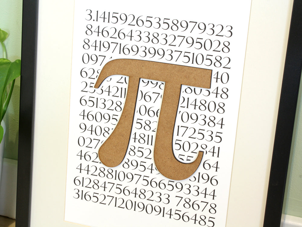 Pi Symbol Wall Art | Mathematics Decor | Laser Cut Wood Gifts & Art