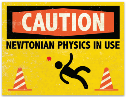 Newtonian Physics In Use sticker (4.2" x 3.2")