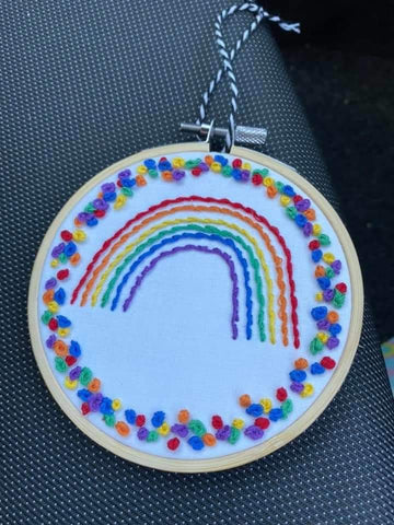 Rainbow embroidery