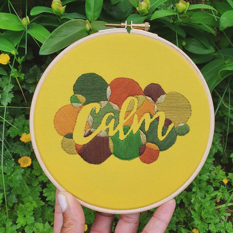 Calm Embroidery, satin stitch, 