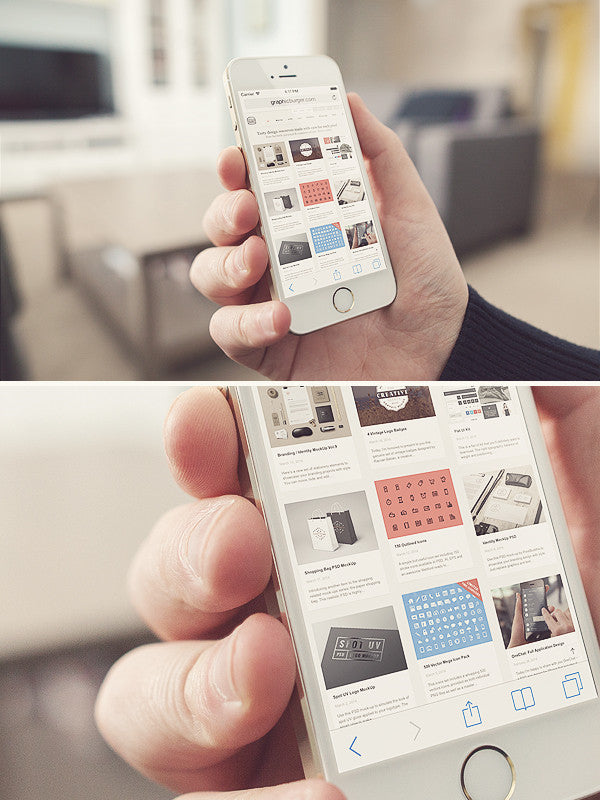 iPhone 5S in a Hand Mockup Hunt