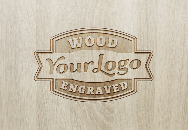 Authentic Wood Engraved Logo Mockup Mockup Hunt