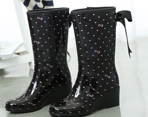 wedge welly rain boots