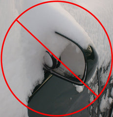 side view mirror, snow, ice, frost