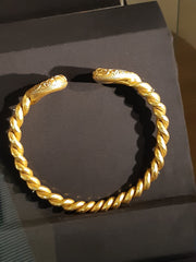 Iron age solid gold torq necklace 