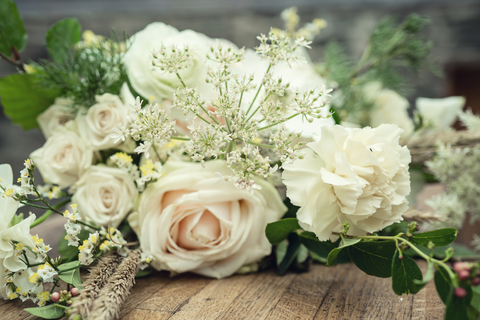 Beautiful bridal rose bouquet by Emma Jane Floral Design