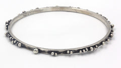 'Grains of Sand Bangle' in Sterling Silver, By Gemma Tremayne Jewellery